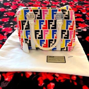 Fendi Multicolor Logo Satchel